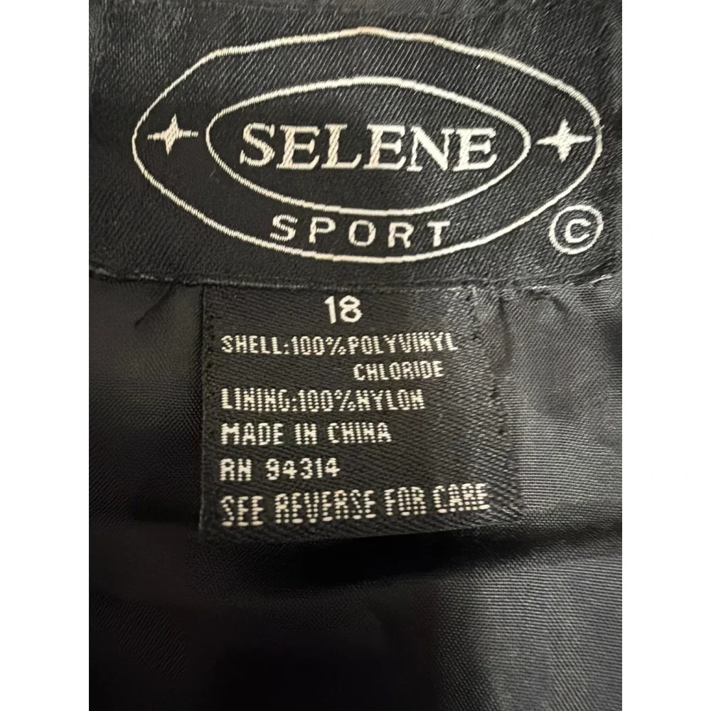 Selene Sport Womens Red Faux Snakeskin Embossed Zip Up Jacket Size 18